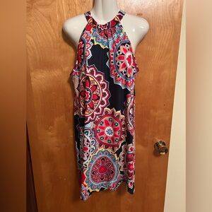 Colorful Halter Neck Dress